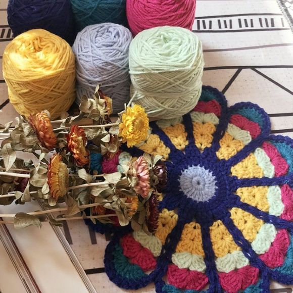 Mandala Crochet Teapot Tea cups Coasters | Handmade Teapot Mats Home Dec… - Picture 5 of 5